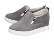 Szare sneakersy damskie Filippo Dp1356 Skóra