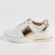 Białe skórzane sneakersy damskie na koturnie S.BARSKI 22477