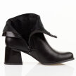 Czarne botki damskie na obcasie M.Daszyński Sa269-1