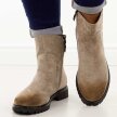 Khaki zamszowe botki damskie Potocki 19328