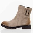 Khaki zamszowe botki damskie Potocki 19328