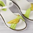 Białe sandały damskie na koturnie M.DASZYŃSKI 2267-4