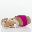 Buty po sesji zdjęciowej, Różowe sandały damskie na słupku Sergio Leone sk571
