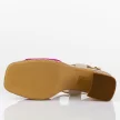 Buty po sesji zdjęciowej, Różowe sandały damskie na słupku Sergio Leone sk571
