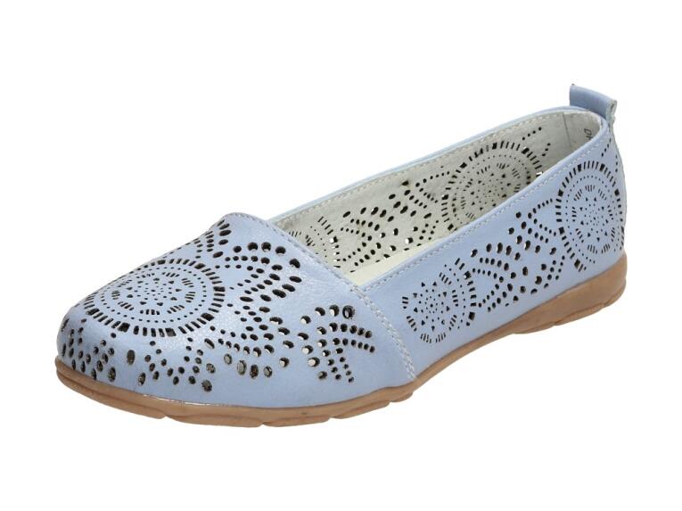 Niebieskie baleriny damskie Filippo Dp080skóra