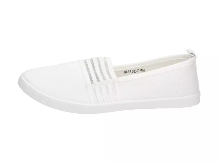 Slip On Białe tenisówki damskie Wishot 32-203