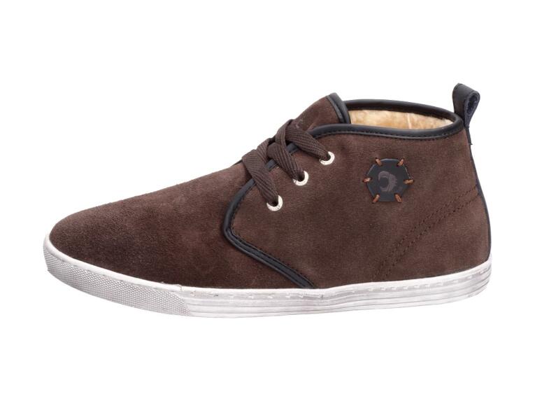 Brązowe botki męskie, buty zimowe Tuti