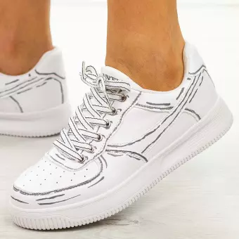 Białe sportowe buty damskie Vinceza 8785 Wt