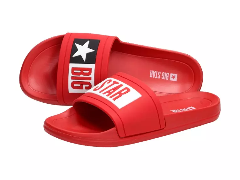 Czerwone klapki damskie BIG STAR DD274A267