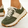 Khaki skórzane półbuty damskie Filippo Dp7112/25