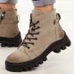 Khaki kh botki damskie na traperze Potocki 19317
