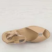 Beżowe skórzane sandały damskie na koturnie Filippo Ds6026/24