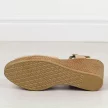 Beżowe skórzane sandały damskie na koturnie Filippo Ds6026/24