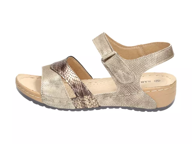 Złote sandały, buty damskie Sabatina 14207 19