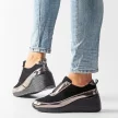 Sneakersy damskie S.BARSKI 94495 BK/BK SKÓRA