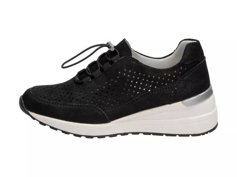 Czarne sneakersy damskie VINCEZA 8702 SKÓRA