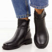 Czarne skórzane botki damskie Sergio Leone Bt25702S