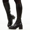 Czarne kozaki damskie na obcasie Potocki 12533