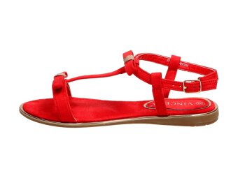Czerwone sandały damskie VINCEZA 19105