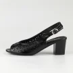 Czarne ażurowe sandały damskie na słupku M.DASZYŃSKI 1954-9