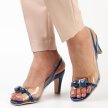 Granatowe silikonowe sandały damskie na szpilce, transparentne SABATINA 1014-21