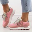 Różowe sneakersy damskie na platformie Potocki 16311