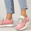 Różowe sneakersy damskie na platformie Potocki 16311