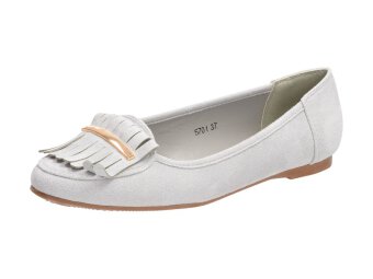 Szare baleriny, lordsy damskie S.BARSKI 5701