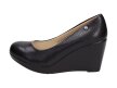 Czarne czółenka buty Wishot Dp022 W.Bk Koturna