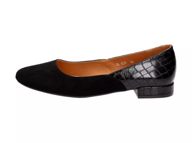 Czarne baleriny damskie SERGIO LEONE BL626