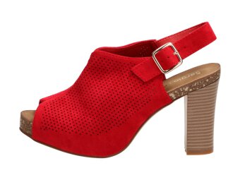 Czerwone sandały damskie SERGIO LEONE SK855 M