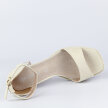 Beżowe zamszowe sandały damskie na platformie POTOCKI 31001
