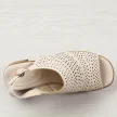 Beżowe ecru sandały damskie na słupku Sergio Leone sk565