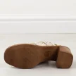 Beżowe ecru sandały damskie na słupku Sergio Leone sk565