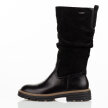 Czarne pu wysokie botki damskie na traperze M.Daszyński Sa259-3
