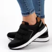 Czarne sportowe buty młodzieżowe zapinane na rzepy AMERICAN CLUB AA15/22
