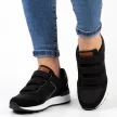 Czarne sportowe buty młodzieżowe zapinane na rzepy AMERICAN CLUB AA15/22