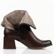 Brązowe botki damskie na obcasie M.Daszyński Sa269-1