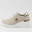 Beżowe skórzane sneakersy damskie S.Barski 810