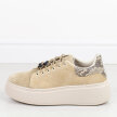 Beżowe zamszowe skórzane sneakersy damskie Vinceza 89104