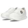 Białe skórzane sneakersy damskie FILIPPO DP3547/22 PLATFORMA WH
