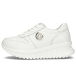 Białe skórzane sneakersy damskie FILIPPO DP3547/22 PLATFORMA WH